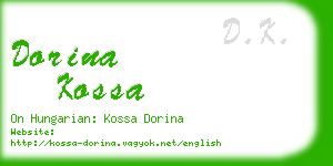 dorina kossa business card